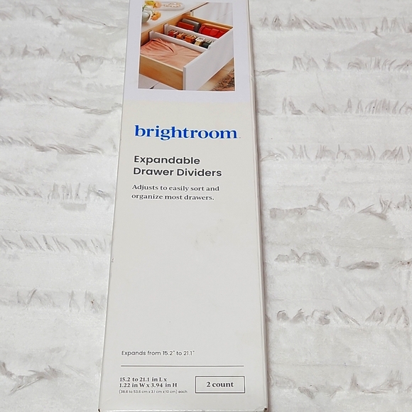 Expandable Drawer Dividers 2x Organize Drawers (New by Brightroom) Color White - Picture 5 of 6